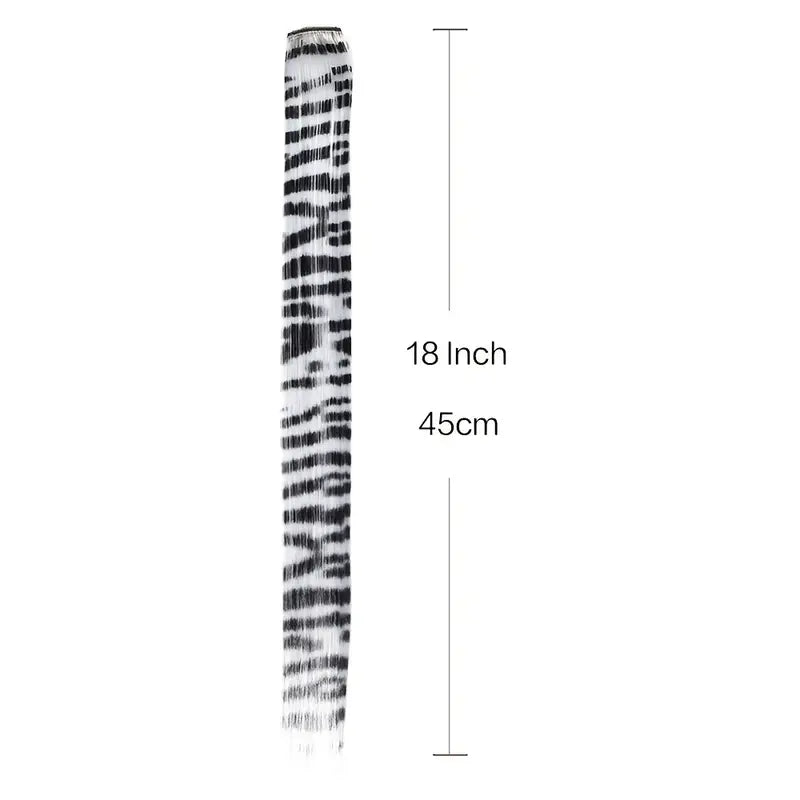 Rainbow Feather Hair Extension - 18-inch Colorful Clip-In Synthetic Hairpiece for Women, Girls, Cosplay Party, and Y2K Style - 1pc synthetic Hair Extension