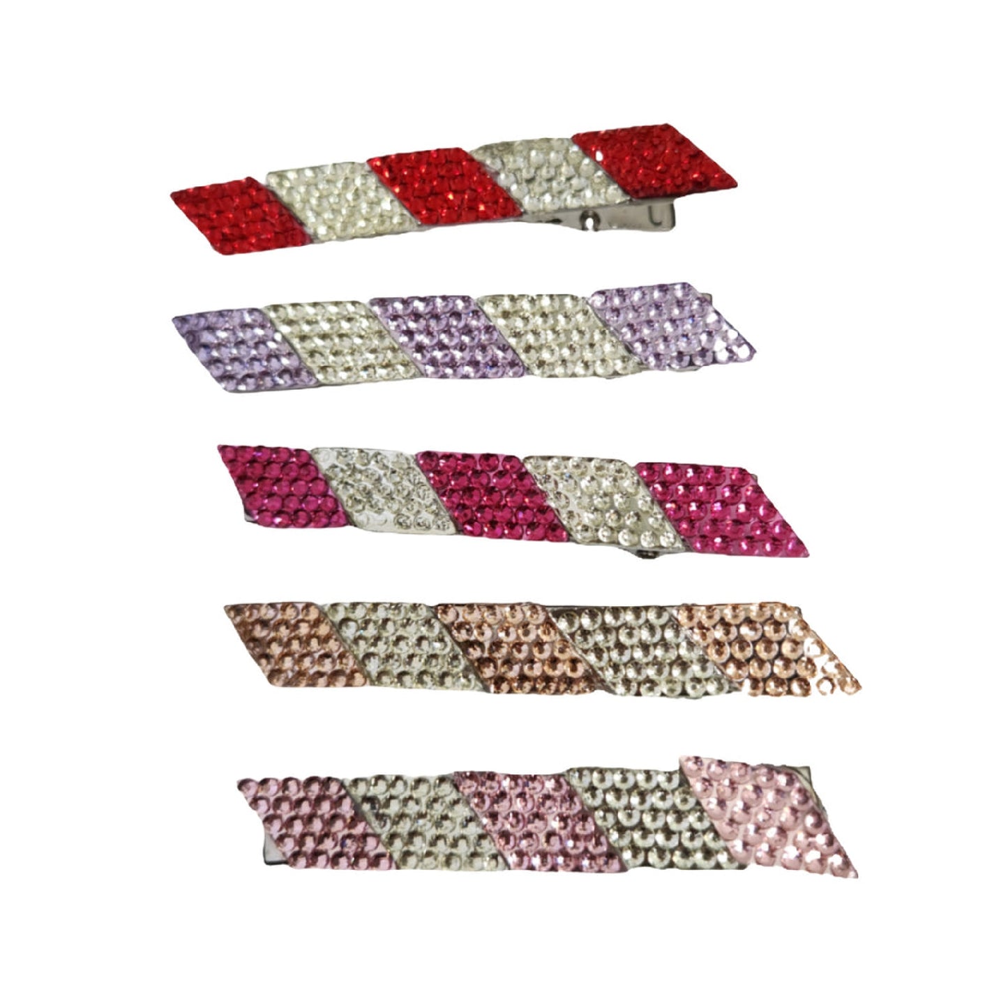 Colored Crystalized Hair Pins | Pack of 10