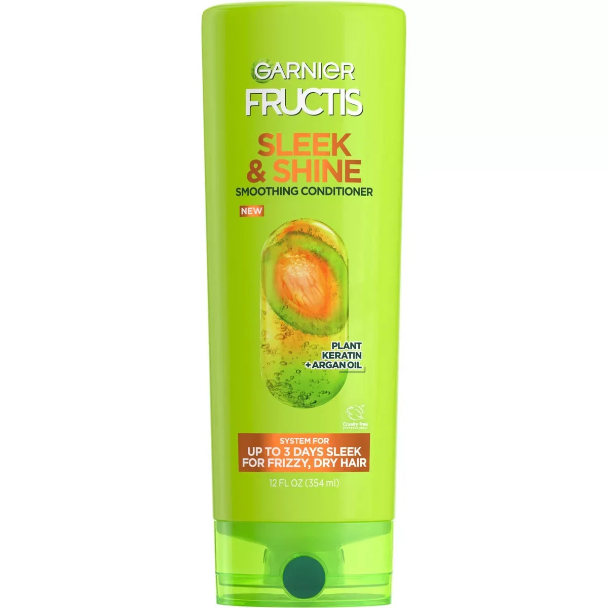 Garnier Fructis Sleek & Shine Fortifying Shampoo 12.5 fl. oz & Conditioner 12 fl. oz Set for Frizzy Hair, 2 Items per Pack