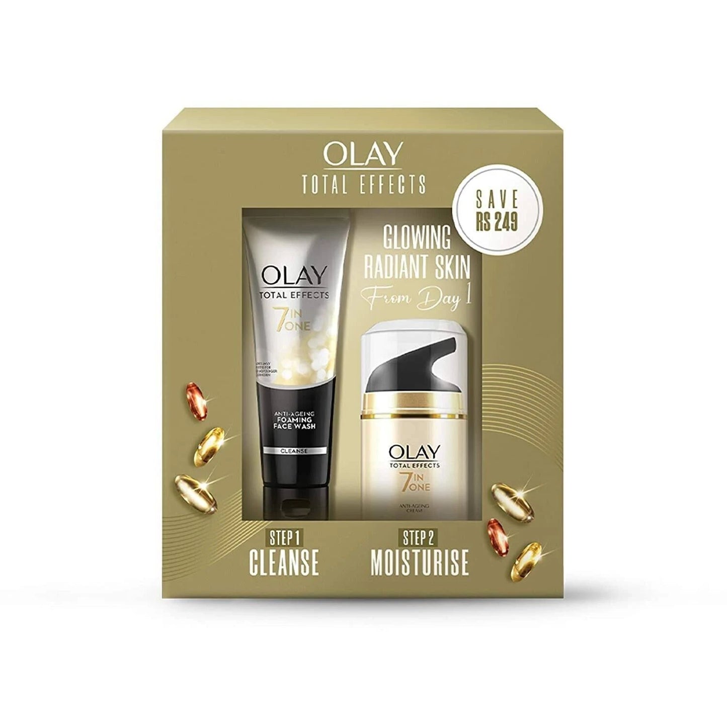 Olay Collection Total Effects 7-in-1 Skincare Kit - Cleanse & Moisturize for Radiant Skin