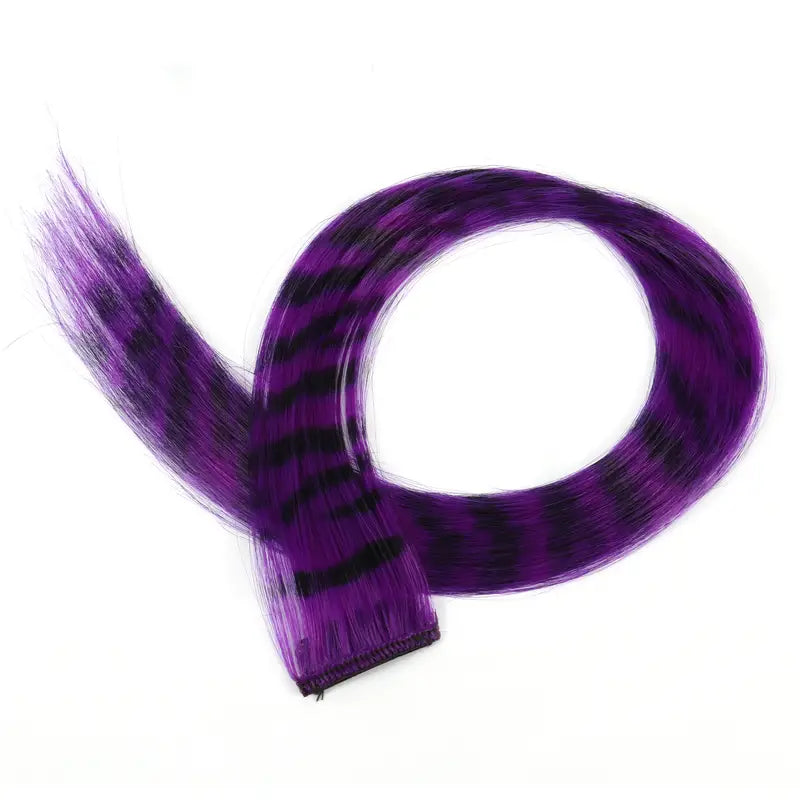 Rainbow Feather Hair Extension - 18-inch Colorful Clip-In Synthetic Hairpiece for Women, Girls, Cosplay Party, and Y2K Style - 1pc synthetic Hair Extension