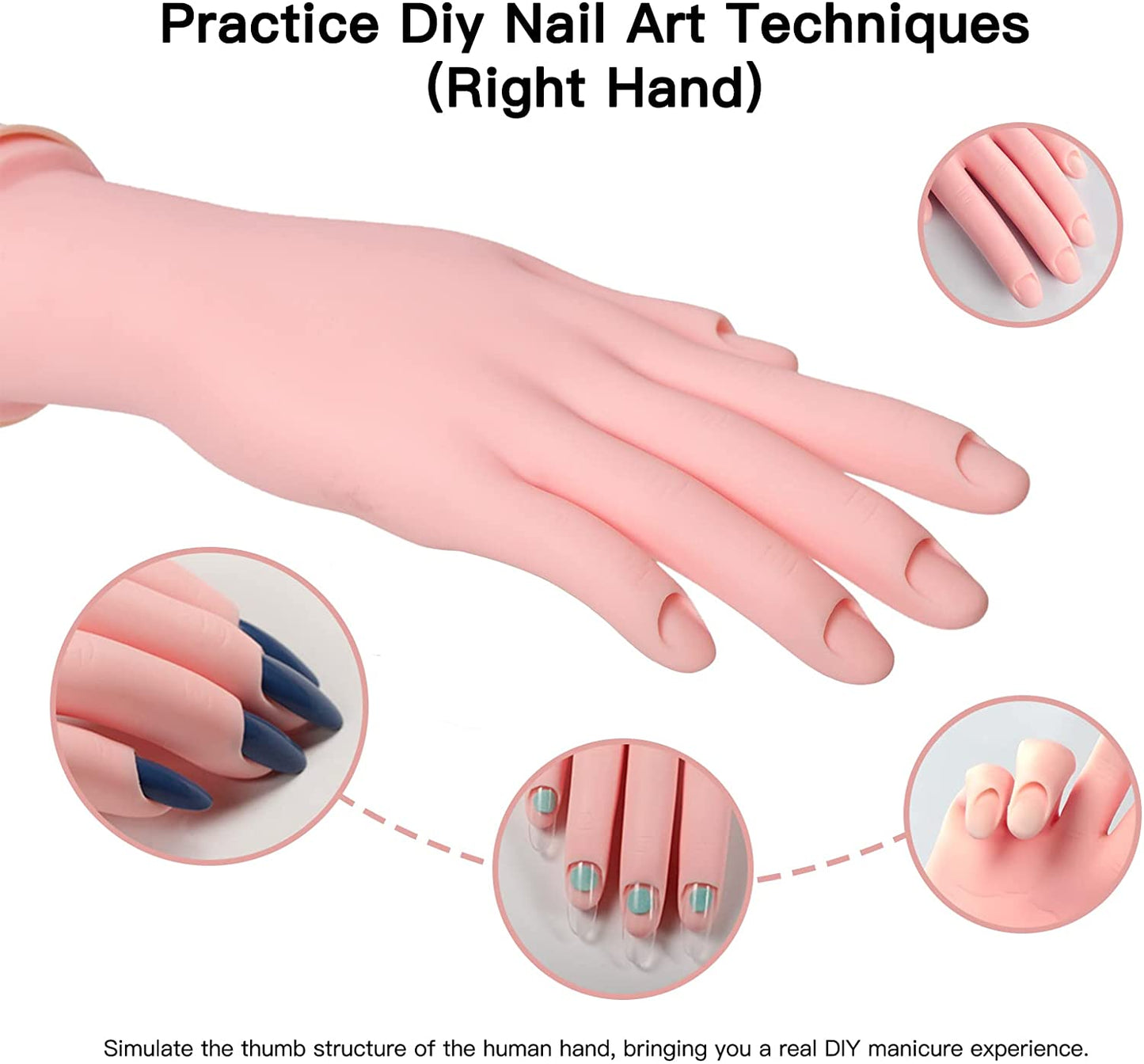 Nail Art Training Hand | For Nail Artists & Trainees