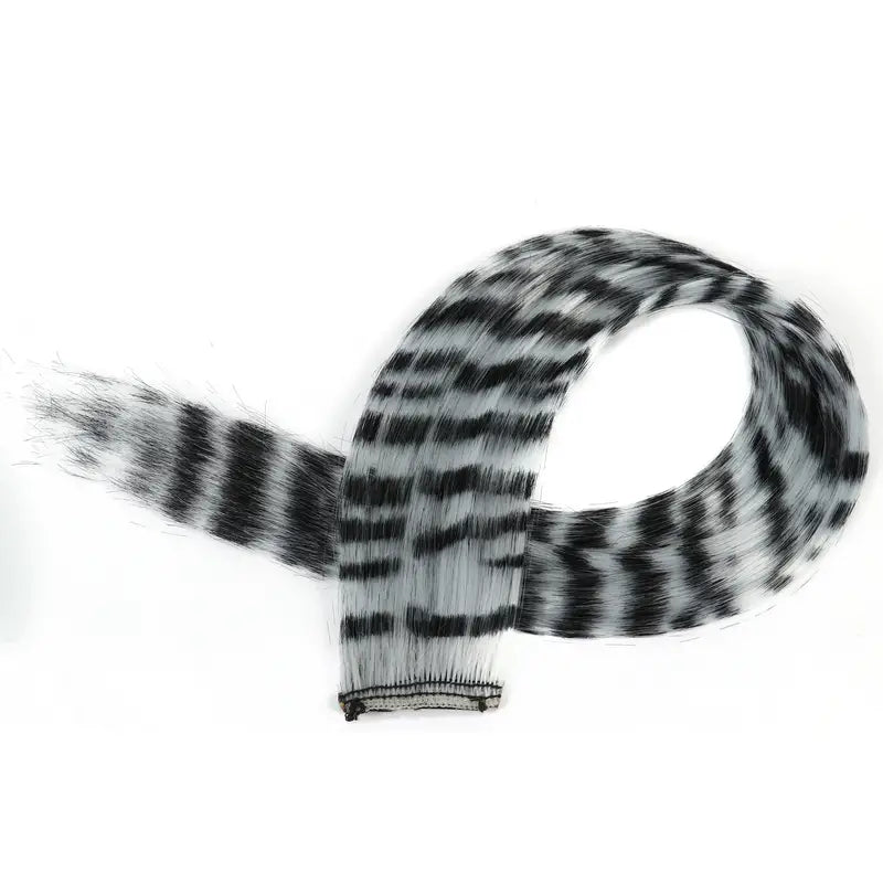 Rainbow Feather Hair Extension - 18-inch Colorful Clip-In Synthetic Hairpiece for Women, Girls, Cosplay Party, and Y2K Style - 1pc synthetic Hair Extension