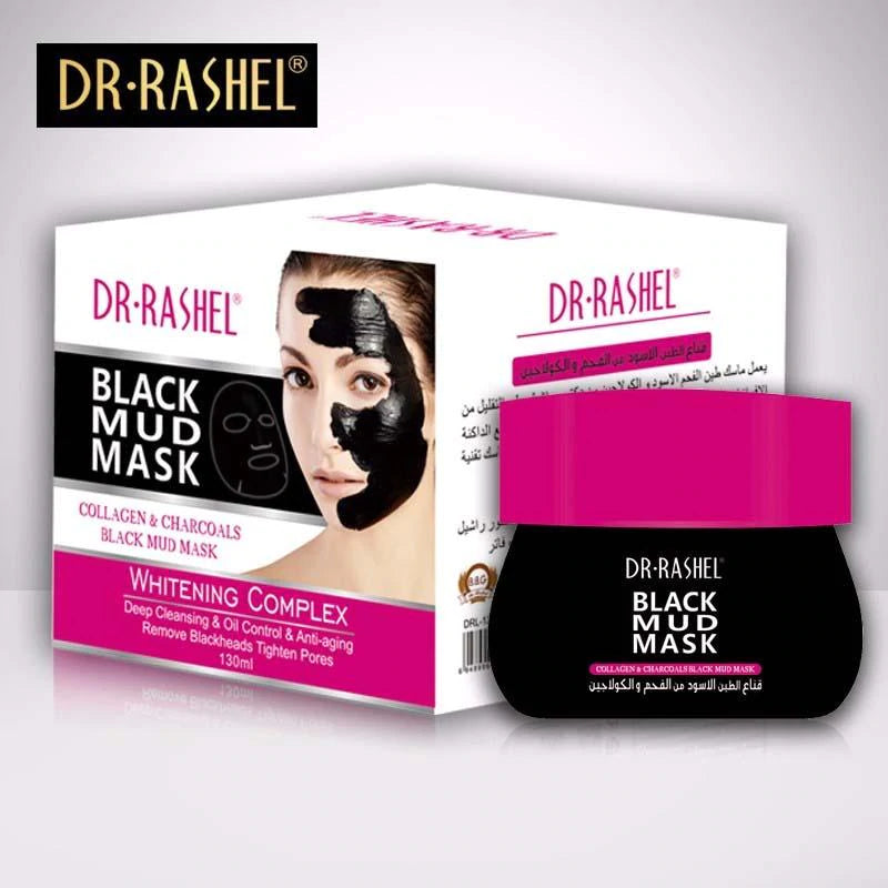 Dr Rashel Collagen & Charcoal Black Mud Mask for Whitening Complex | 4.3 oz.