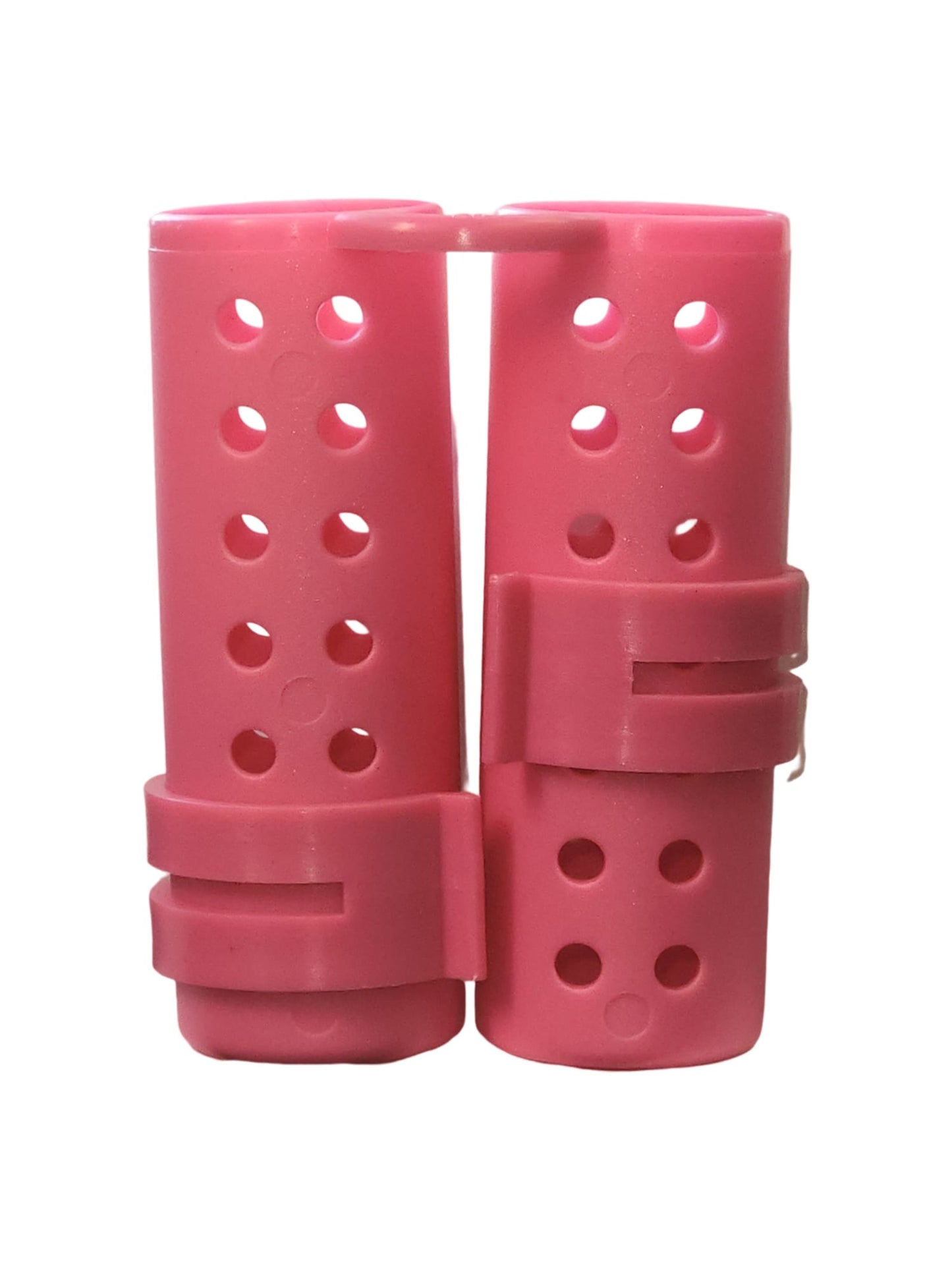 plastic hair rollers for hair curling and hair styling doing DIY at home