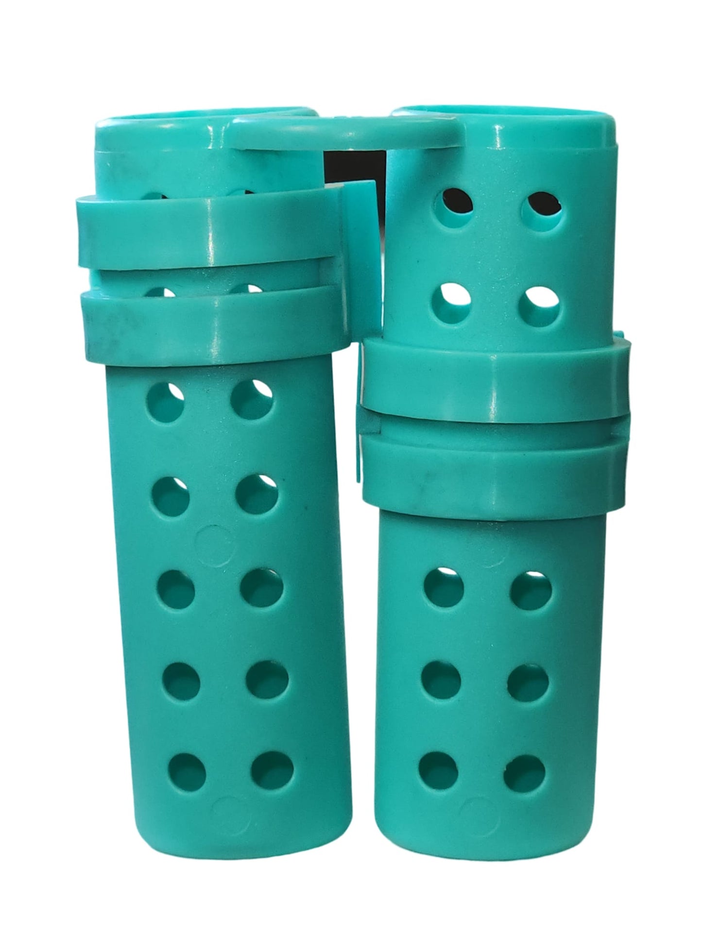 plastic hair rollers for hair curling and hair styling doing DIY at home