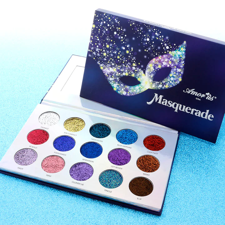 Masquerade - Body & Face Glitter Palette By Amor US USA | 15 Color Palette