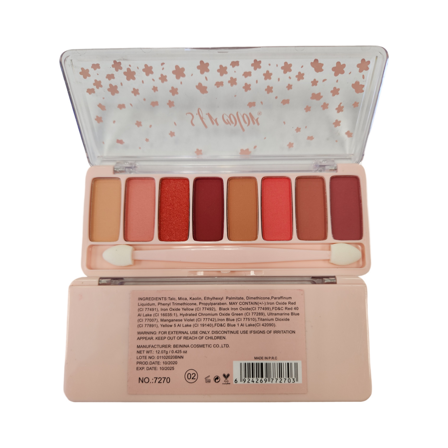 SFR Color  Blossoms Pastels Eyeshadow 8 Colors Palette
